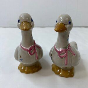 Otagiri Ceramic Goose Duck  Salt Pepper Shaker Set Vintage